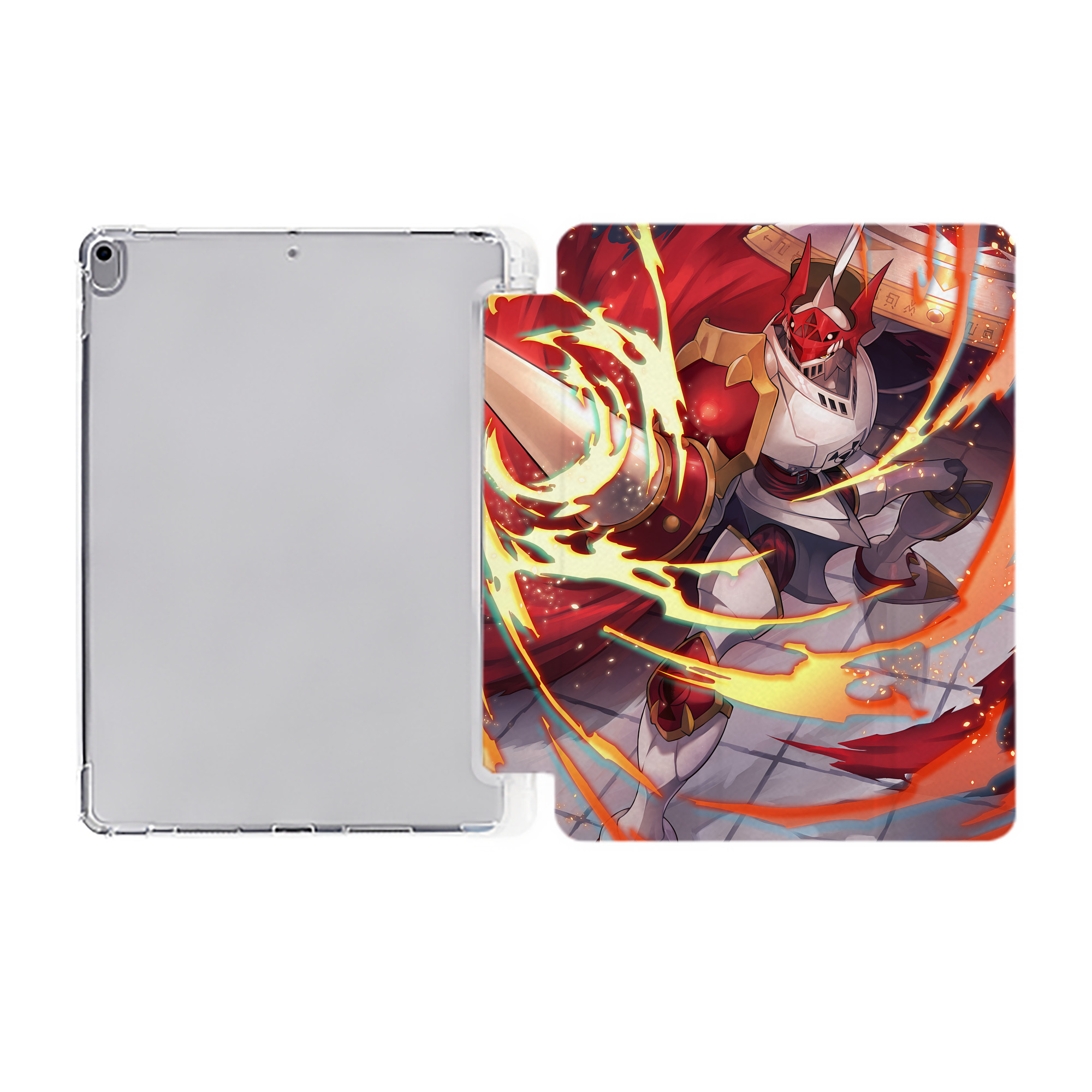 （画像用） Digimon デジタルモンスター/デジモン IPad ケース ペン収納付き 三つ折りスタンド PUレザー×シリコン 対応機種9.5/10.5/10.9インチ